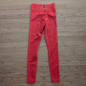Savage X Fenty Small Super High Waist Run Hot Sky-Hi Hotline Leggings Fiesta Red
